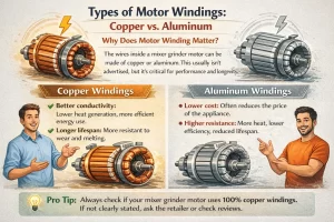 mixer grinder motor uses