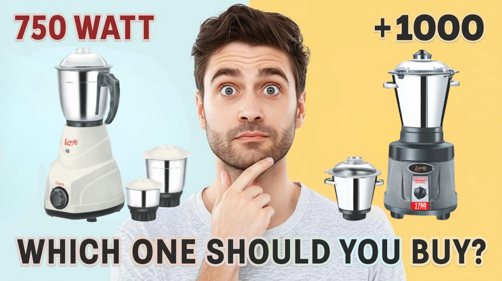 750 watt vs 1000 watt mixer grinder